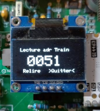 Ecran OLED du mode programmation