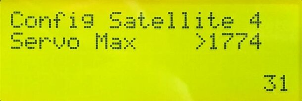 Réglage du paramètre "Servo Max"