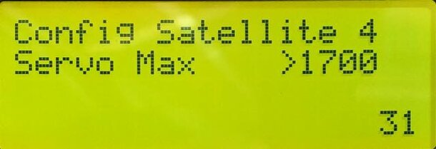 Valeur par défaut du paramètre "Servo Max"