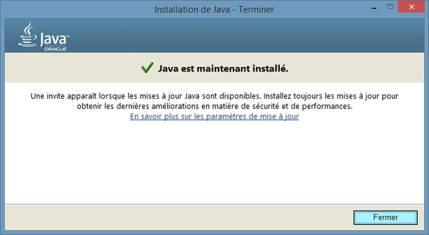 Java est installé