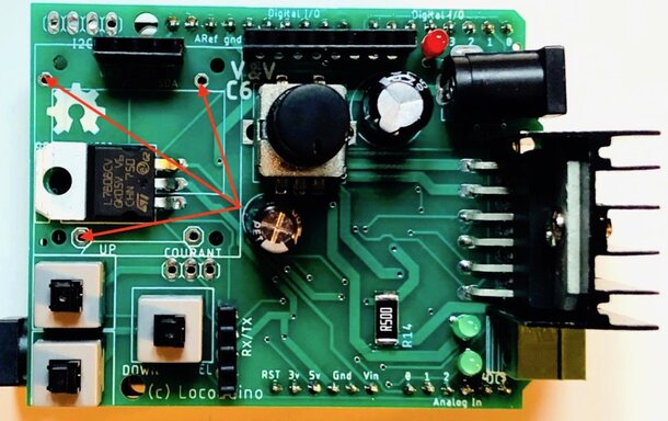 Figure 24 : Points de soudure pour stabiliser l'Oled