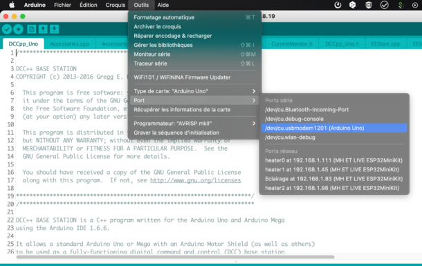 Port Arduino sur Mac