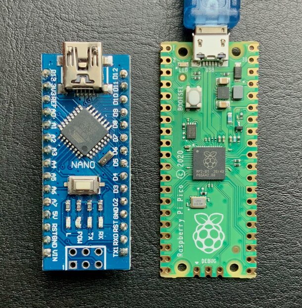 Figure 2 : Comparaison Arduino Nano et Raspberry Pi Pico