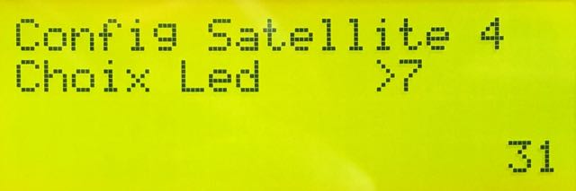 Choix d'une des Leds du satellite