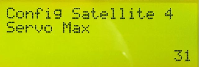Choix du paramètre "Servo Max"