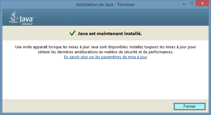 Java est installé