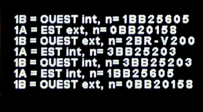 Figure 17 - messages Can visualisés sur un testeur (maison) de réseau Can